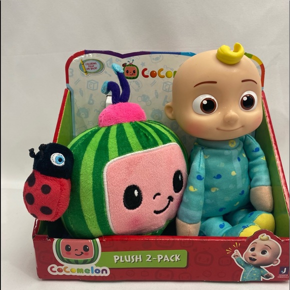 CoComelon JJ and Melon Plush Stuffed Animal Toys, 2 Pack - 8" Plush - Picture 2 of 9